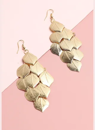 Gold Plated Designer Drop Earring