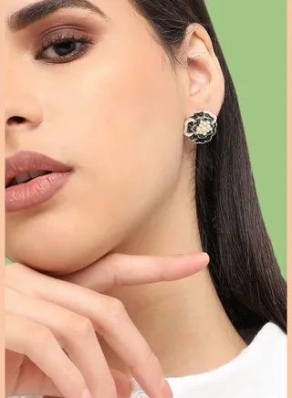 Gold Plated Pearls Casual Stud For Women