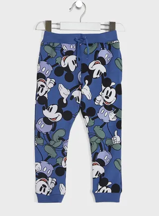 Kids Mickey Mouse Print Sweatpants