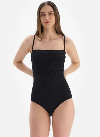 Plunge Neck Ruched Swimsuit