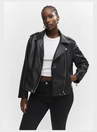 Zip Through Button Detail Jacket