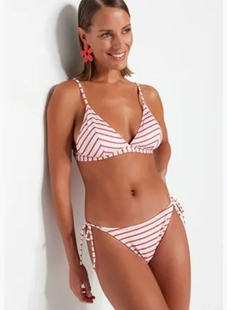 Striped Triangle Bikini Top TBESS21BU0384