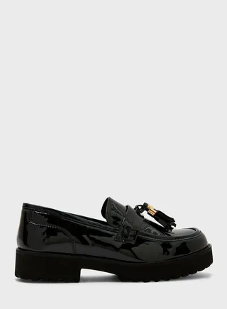 Tassel Chunky Loafer In Black