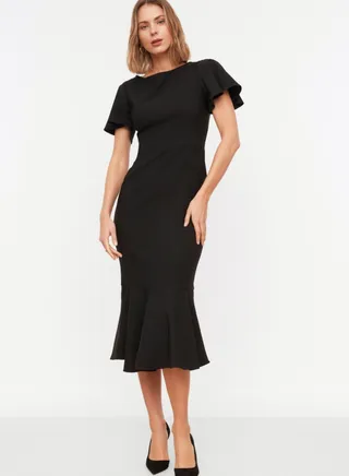 Ruffle Detail Bodycon Dress