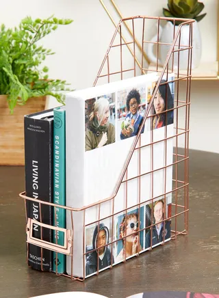 Rose Gold Desk File Holder