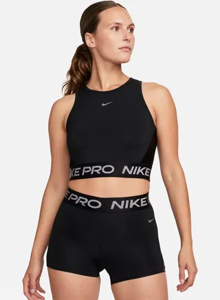 Run High Shine Crop Slim Tank Top