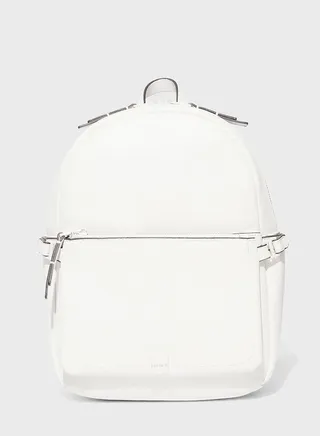 Printed Backpack With Exterior Pocket