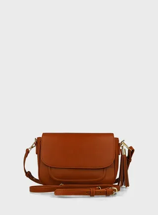 Retro Plain Crossbody Bag