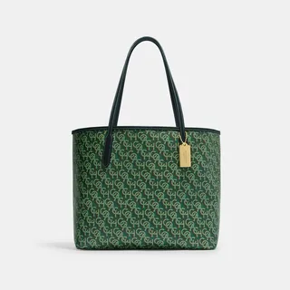 Coach Outlet City Tote With Signature Monogram Print
