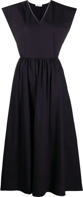 V-neck empire-line dress