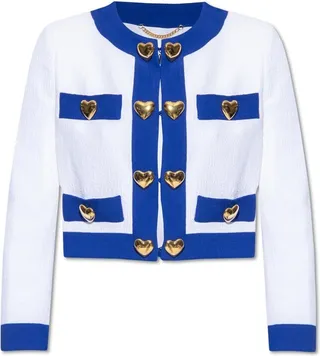 Moschino Heart Embellished Long-Sleeved Jacket