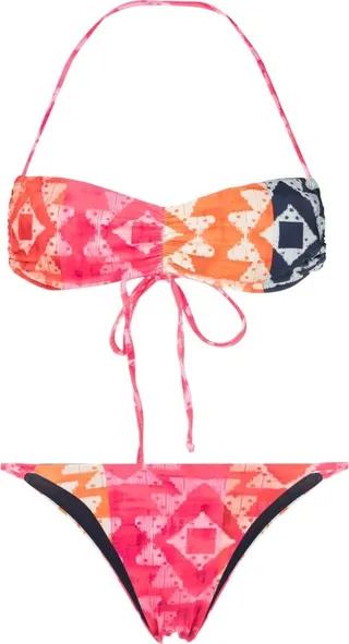 All-Over-Graphic-Print Bikini Set