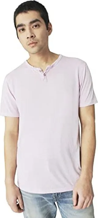 Lucky Brand Men's Short Sleeve Venice Burnout Notch Neck Tee