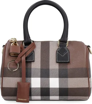 Burberry Allover Tartan Mini Tote Bag