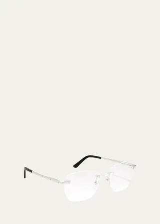 Men's Rimless Metal Optical Glasses