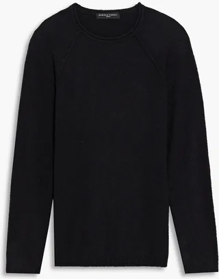 Bouclé-knit merino wool-blend sweater