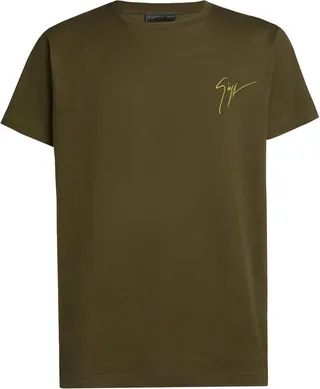 signature-print T-shirt