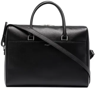 Duffle leather briefcase