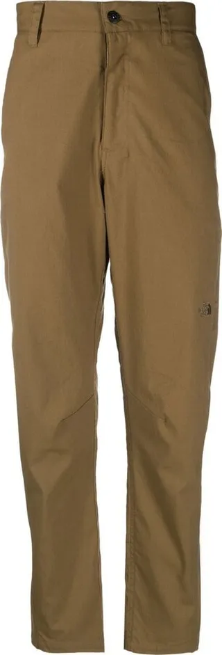 Embroidered-Logo Straight-Leg Trousers