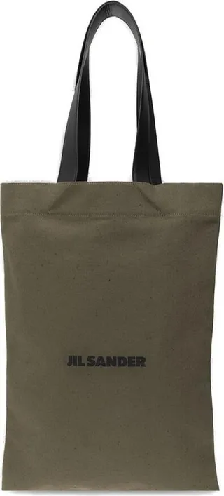 Jil Sander Logo Printed Tote Bag
