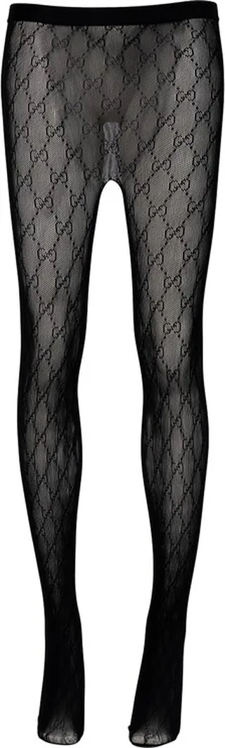 Love Parade Supreme Sheer Logo Tights Black