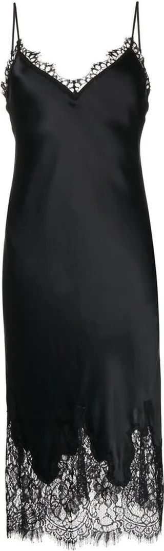 Jodie lace-trim midi dress