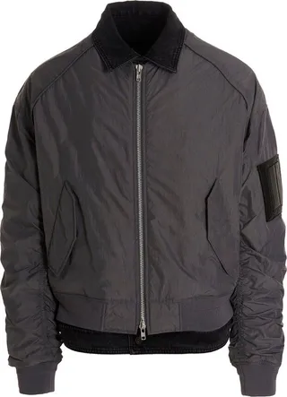 Juun J Panelled Zip-Up Bomber Jacket