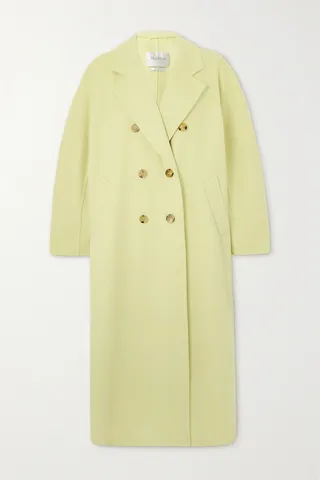 Max Mara - 101801 Icon Double-breasted Wool And Cashmere-blend Coat - Yellow