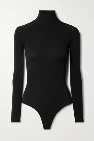 Commando - Stretch-jersey Turtleneck Thong Bodysuit - Black