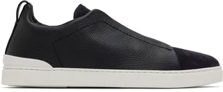 ZEGNA Navy Triple Stitch Sneakers