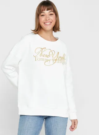Crew Neck Printed Sweatshirt