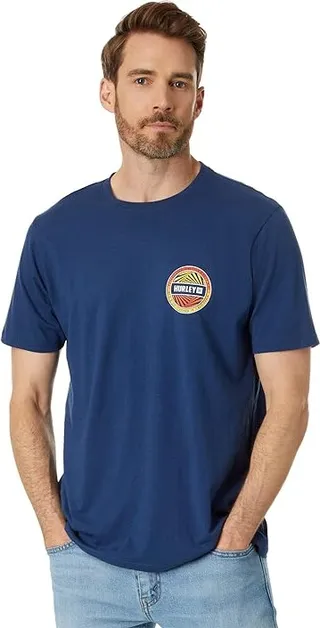 Hurley Vortex Short Sleeve Tee (Abyss) Men's Clothing