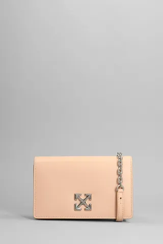 Shoulder Bag In Orange Leather