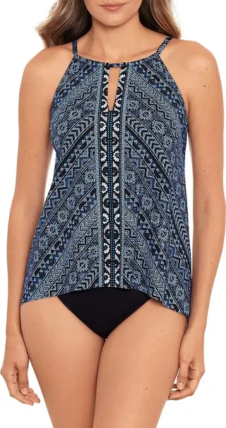 Pailette Keyhole Tankini Top