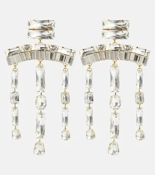 Oversized baguette earrings