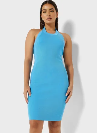 Crew Neck Knitted Dress