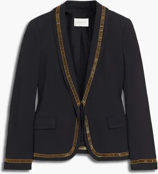 Layla bead-embellished twill blazer