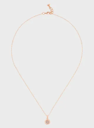 Elvina Enamel Button Pendant Necklace