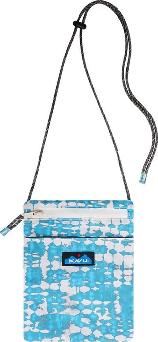 KAVU Summerland Pouch Passport Crossbody Rope Sling - Ripple Tie Dye