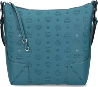 MCM Aren Monogram Print Embossed Shoulder Bag