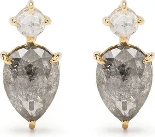 18kt Yellow Gold Diamond Stud Earrings