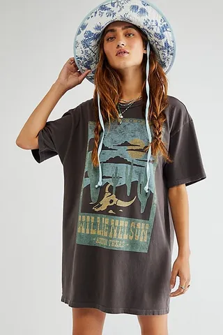 Willie Nelson Tee Dress by Daydreamer at Free People