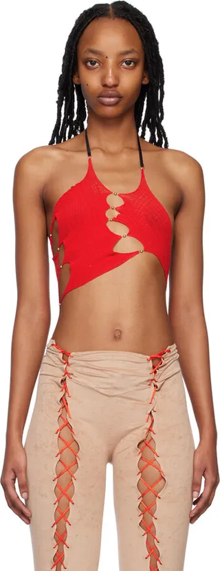 Rui Red Halter Bodysuit