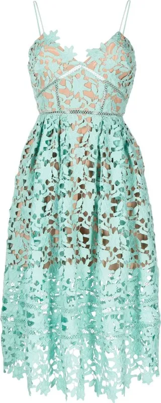 Aqua Azaelea lace midi dress