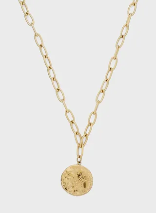 Aurora Moon & Sun Circle Pendant Necklace