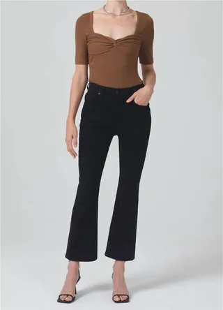 Isola Cropped Boot in Plush Black