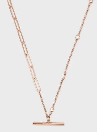 Classic Mismatch T-Bar Necklace