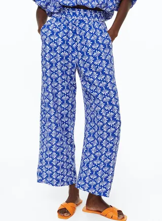 Floral Print High Waist Pants