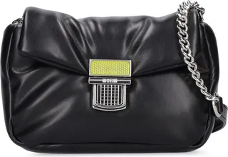 Fluffy canvas shoulder bag