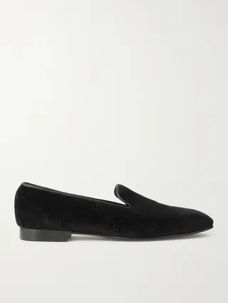Windsor Leather-Trimmed Cashmere Loafers